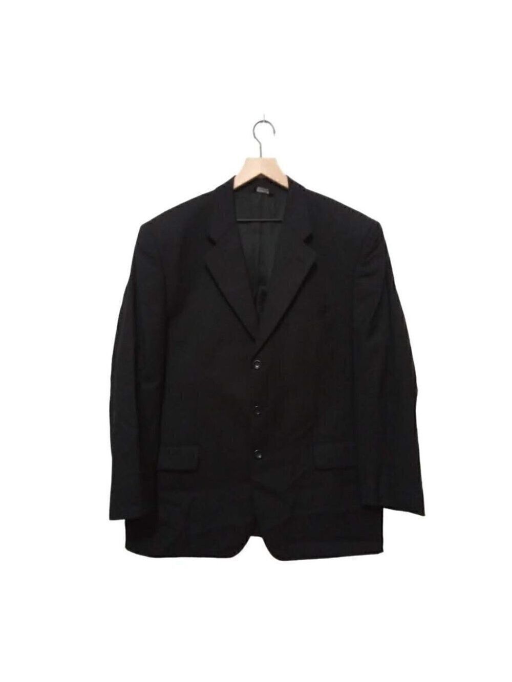 Gianni Manzoni Tendenza Black Single Breasted Italian Wool Blazer Sz 44R
